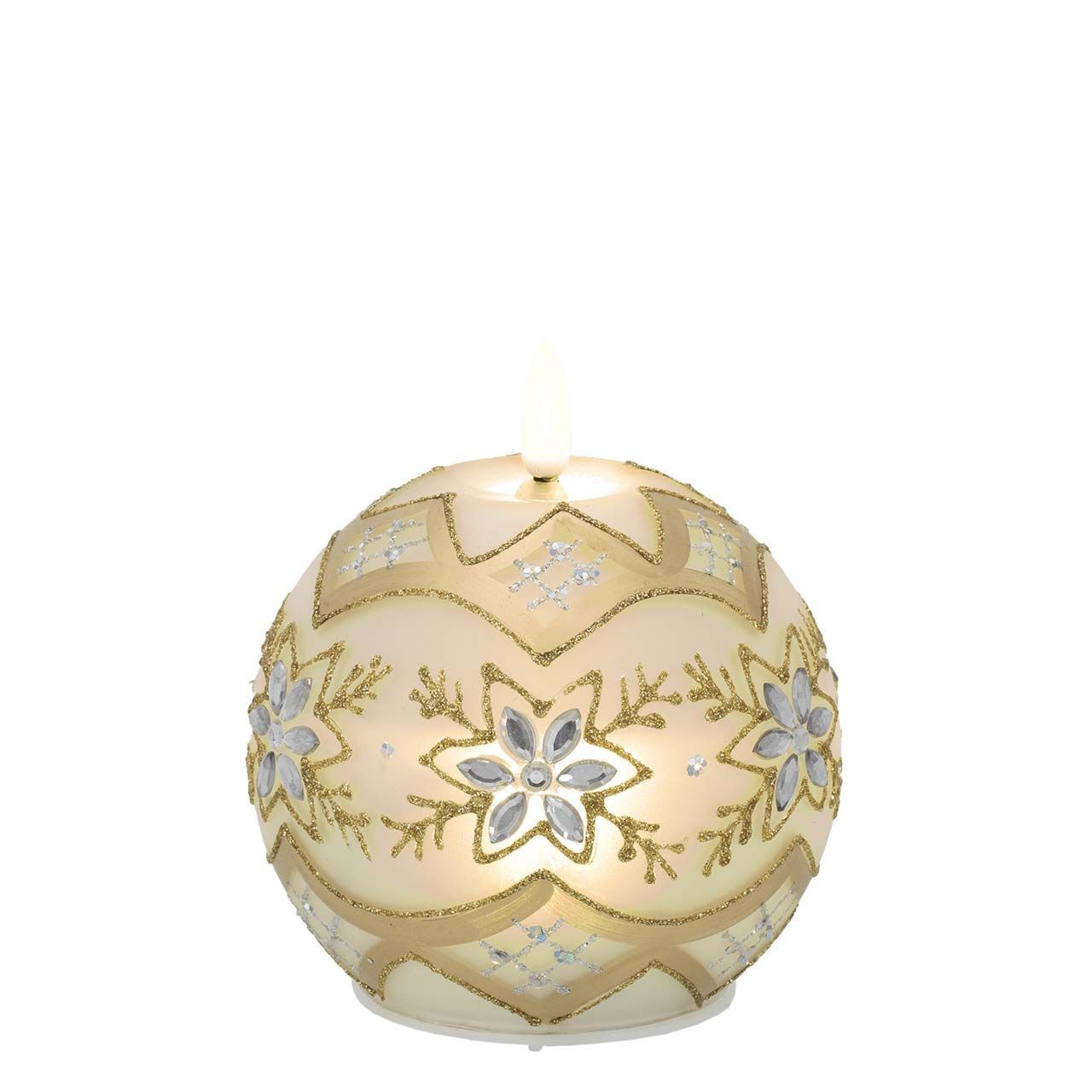 SFERA D.10 CON LED E FIAMMELLA
